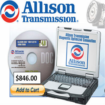 Allison Transmission Diagnostic Optimized Connection Software screen