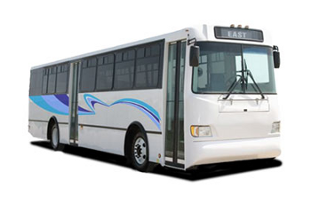 White transit bus