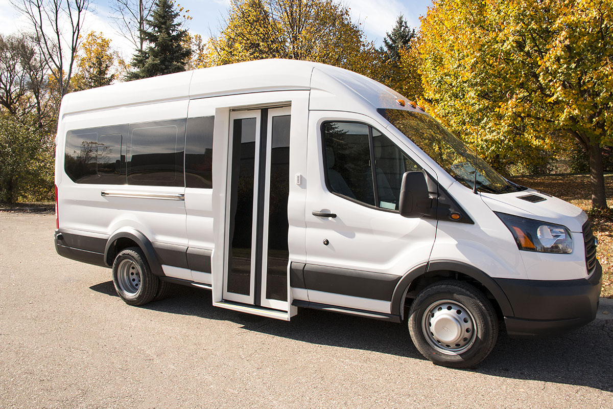 White Ford Mobility van