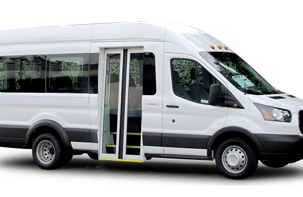 Ford Transit Transparent White bus