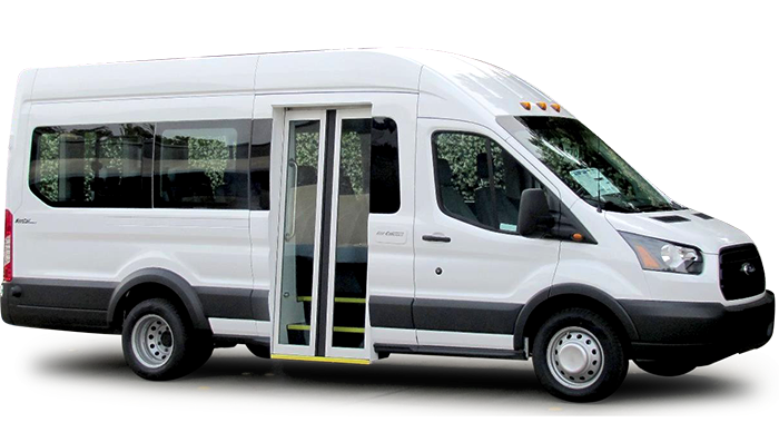 Ford Transit Transparent White bus