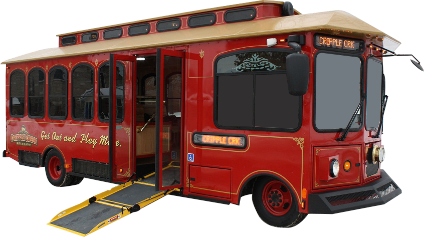 Red Carriage trolley with ramp